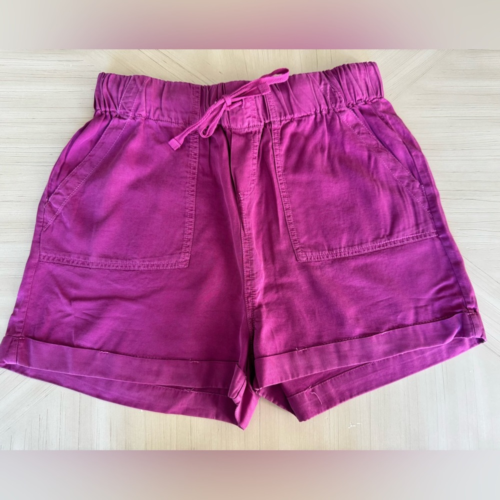 Velvet Heart Magenta High-Rise Drawstring Shorts Size Medium - NWOT